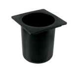 Bar Maid CR-2400 - Bottle Well, round, fits bar ice bin or speed rail, black, polyethylene