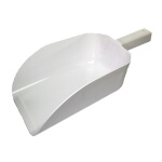 Bar Maid CR-835W-N - Scoop, 82 oz., flat bowl with hook handle, polystyrene, white, NSF
