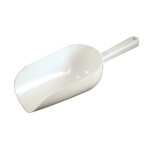Bar Maid CR-840W - Scoop, 16 oz., round bowl with hole handle, polyethylene, white
