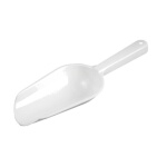 Bar Maid CR-849W - Scoop, 8 oz., round bowl with hole handle, polyethylene, white