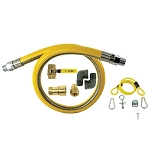 BK Resources 10-753-1 - GOtek Gas Connectors Kit for Stationary & Mobile Equipment, 3/4” x 36”, with shut-off valve and quick disconnect