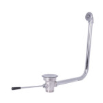 BK Resources BK-SLW-2O - Straight Lever Waste, with overflow assembly, 3-1.5 in. sink opening