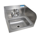 BK Resources BKHS-D-1410-SS-P - Hand Sink w/Basket Drain, 14 x 10 in