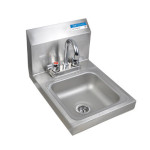BK Resources BKHS-D-SS-P - Hand Sink w/Crumb Cup, 9 x 9 in