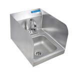 BK Resources BKHS-D-SS-SS-P - Hand Sink w/Basket Drain, 9 x 9 in