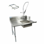 BK Resources BKSDT-60-L-P2-G - Soiled Dishtable, straight design, 60 x 30-7/8