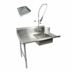 BK Resources BKSDT-60-L-P3-G - Soiled Dishtable, straight design, 60 x 30-7/8