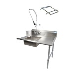 BK Resources BKSDT-72-R-SS-P2-G - Soiled Dishtable, straight design, 72 x 30-7/8