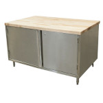 BK Resources CMT-3648HL - Chef Table, cabinet base with hinged doors & lock, 48