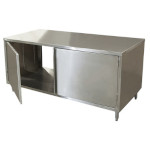 BK Resources CST-2472H2 - Dual Access Chef Table, cabinet base with hinged doors, 72