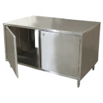BK Resources CST-3048HL2 - Dual Access Chef Table, cabinet base with hinged doors & locks, 48