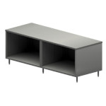 BK Resources CST-3096 - Chef Table, cabinet base with open front, 96