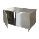 BK Resources CST-3660HL2 - Dual Access Chef Table, cabinet base with hinged doors & locks, 60
