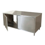 BK Resources CST-3672H2 - Dual Access Chef Table, cabinet base with hinged doors, 72