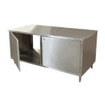 BK Resources CST-3672HL2 - Dual Access Chef Table, cabinet base with hinged doors & locks, 72