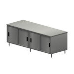 BK Resources CST-3696S - Chef Table, cabinet base with sliding doors, 96