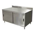 BK Resources CSTR5-2436S - Work Table, cabinet base, sliding doors, 5