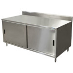 BK Resources CSTR5-2460S - Work Table, sliding door cabinet base, 60