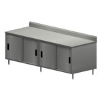 BK Resources CSTR5-3096S - Work Table, sliding doors cabinet base, 5