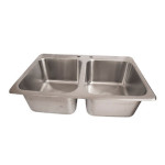 BK Resources DDI2-1416628 - Drop-In Sink, two compartment, 33