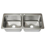 BK Resources DDI2-20161224 - Drop-In Sink, 2-compartment, 45-1/4