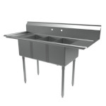 BK Resources ES-3-1220-12-12T - Economy Sink, three compartment, 60