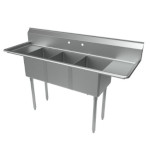 BK Resources ES-3-1416-12-12T - Economy Sink, three compartment, 67
