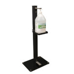 BK Resources FPSS-38 - Foot Operated Sanitizer Stand, holds 1-gallon jug, powder coated steel