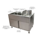 BK Resources FTWS-M-4829L - All-in-One Food Truck Wash Station, 48