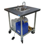 BK Resources MHS-V3030-C-BKD - Handwash Sink, mobile, cold water only, 18 gauge stainless steel top