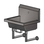 BK Resources MSHS-24W1B - Wall Mount Sink, 24