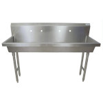 BK Resources MSHS-60F2 - Two Station Sink, freestanding, (2) sets of 8