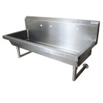 BK Resources MSHS-60W2 - Two Station Sink, wall mounted, (2) sets of 8