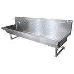 BK Resources MSHS-96W2 - Four Station Wall Mount Sink, 96