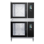 Blodgett INVOQ 62BE/62BE - Combi Oven Steamer, Electric, boiler, 62BE stacked on 62BE, triple pane glass door