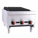 BakeMax BACGG18-2 - Charbroiler, gas, countertop,18