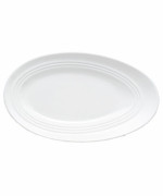 Bon Chef 1100007P - Plate, 9-1/2 x 5-3/5 in., slanted oval, wide rim, porcelain, (Case of 24)