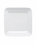 Bon Chef 1300008P - Circles Plate, 9 dia., square, medium rim, white, (Case of 24)