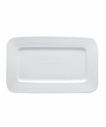 Bon Chef 1300010P - Circles Plate, 12 x 7-1/2 in., rectangular, wide rim, white, (Case of 12)