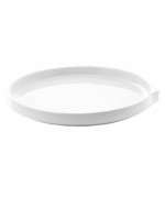 Bon Chef 1400005P - Stacked Lines Dinner Plate, 9-17/20 x 10 in., porcelain, (Case of 24)