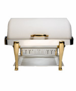 Bon Chef 19040-BIANCO - Elite Chafer, rectangular, 2 gallon, stainless steel with Roman legs, Bianco finish