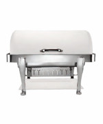 Bon Chef 19040CH-BIANCO - Elite Chafer, rectangular, 2 gallon, stainless steel with chrome Roman legs, Bianco finish