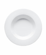 Bon Chef 5000008B - Soup Plate, 9 in., round, wide rim, bone china, white, (Case of 24)