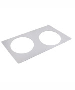 Bon Chef 52086 - Tile Inset, 12-3/4 X 20-13/16 in., with 2 cutouts for #5211, stainless steel
