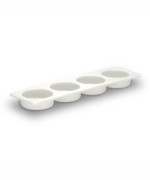 Bon Chef 53404 - Condiment Dish, 12-1/2 x 3-1/2 x 1 inch, rectangular, 4-compartme