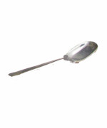 Bon Chef 9061 - Serving Spoon, 9-1/2 inch, solid, Pewter-Glo finish, (Case of 3)