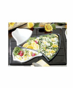 Bon Chef 9666 - Futura 1-1/2 Tile, custom cutout, holds (2) 70006 and (1) 70009