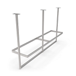John Boos PRTC6-C - Pot Rack, ceiling mount, square, 127-1/4