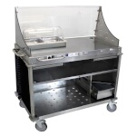 (Discontinued) Cadco CBC-DC-L6 - Mobile Sampling Cart, large, open cabinet base, Black panels