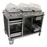(Discontinued) Cadco CBC-HHH-L3 Heated Buffet Cart